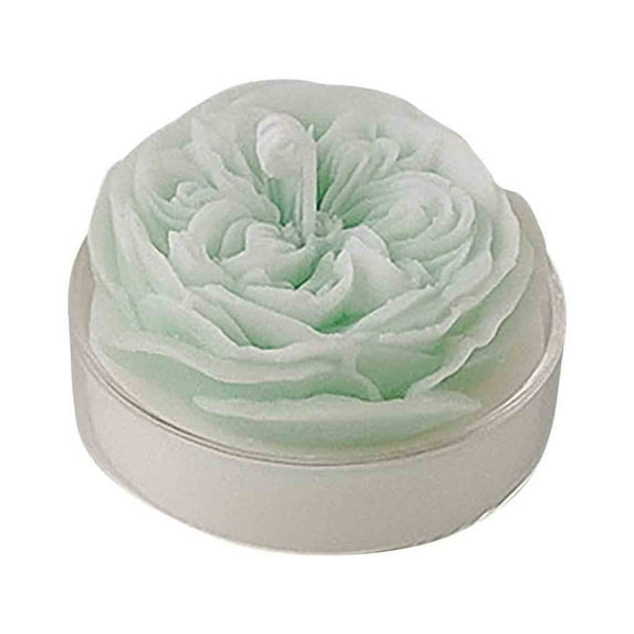 Btomtd Cute Flower Shaped Soy Wax Candles for Home Decoration, Clean Burning Scented Candle with Mild Fragrance, Decorative Candles for Home Decor, 2.1 oz, Green