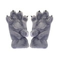 thumbnail image 1 of Btomtd Cute Full Finger Gloves with Novelty Paw and Bear Palm Design, Warm Gloves for Cold Weather and Warmth Protection, Gray, 1 of 7