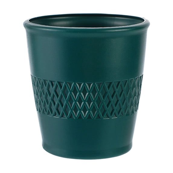 Btomtd Decorative Container Pot for Plants, Plastic Glazed Look Vase, Living Room Flower Pot and Tabletop Planter, Navy