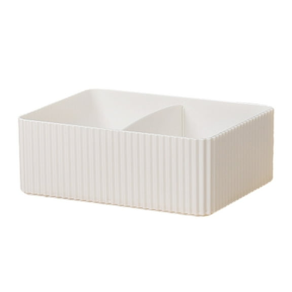 Btomtd Desktop Storage Box for Office Clutter Control, Sorting Organizer Storage Bins for Pens and Tools, Small Item Storage Containers, Size 1L, Beige