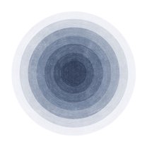 Btomtd Diameter 23.62' Cream Round Floor Mat Entryway Rug for Sofa Area Sound Buffer Doormat Under Coffee Table Bedroom Carpet Plush Rug, Blue