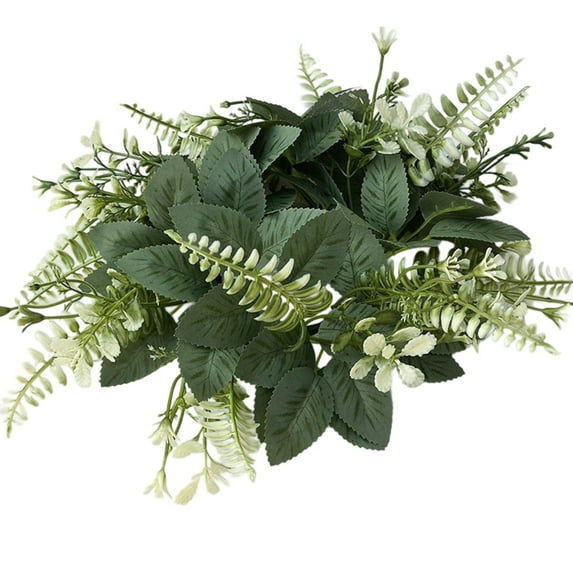 Btomtd Diameter 25cm Candle Ring Wreath Centerpiece Fall Table Decor for Thanksgiving Christmas Halloween Garland, Green