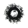 thumbnail image 1 of Btomtd Diameter 12" Halloween Wreath Hanging Front Door Thanksgiving Decor with Plastic Small Flowers Window Garland Props, Black, 1 of 6