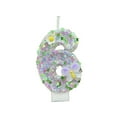 thumbnail image 1 of Btomtd Digital Number Birthday Cake Candles, First Birthday Celebration Candles Decoration, Party Candle with Flower Designs, 0.4 oz, 6, 1 of 6