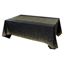 Btomtd Disposable Tablecloth Thickened Wavepoint Printed Plastic Dining Table Tablecloth Holiday Birthday Party Rectangular Water Proof And Oil Proof Tablecloth