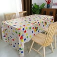 thumbnail image 1 of Btomtd Disposable No Wash Tablecloth with Colorful Printed, Plastic Table Cover Pad for Party and Picnic, Practical Table Cloth for Events and Holiday, 108"x54", A, 1 of 6