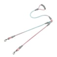 thumbnail image 1 of Btomtd Double Hook Dog Leash for Two Dogs, 2.6 FT + 2 FT Long, Foam Handle Nylon Rope Walking Lead for Small Medium Canines (Pink), 1 of 6
