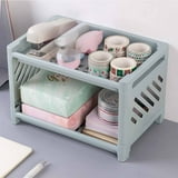 Btomtd Double Plastic Desktop Storage Shelf Office and Cosmetic ...