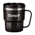 thumbnail image 1 of Btomtd Double-Wall 304 Stainless Steel Tumbler with Handle, 13.5oz Insulated Water Mug and Coffee Cups for Home Office Kitchen, Black, 1 of 6