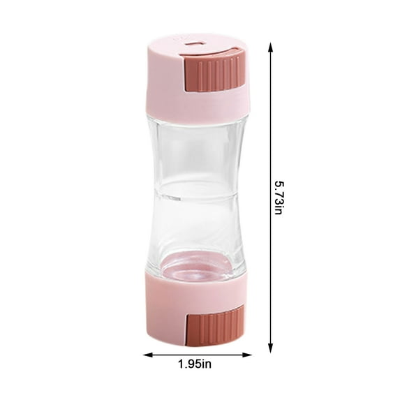 Btomtd Double-headed Double-layer Quantitative Condiment Control Seasoning Jar, Seasoning Jar Kitchen Condiment Shaker, Food Seasoning Bottle Storage, Double-head