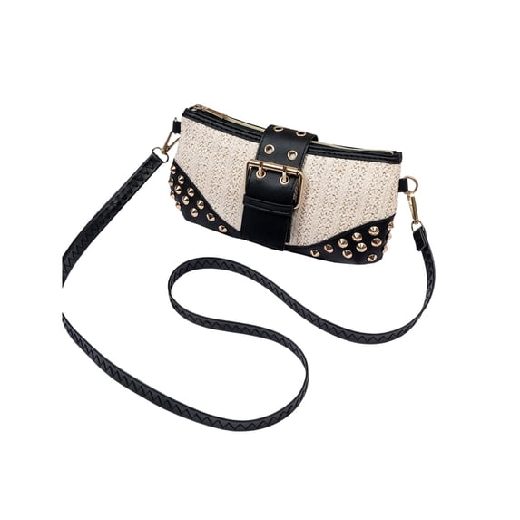 Btomtd Embossed Crossbody Bags for Women, Ladies' Shoulder Handbag, Underarm Sling Bag for Daily Use, Black