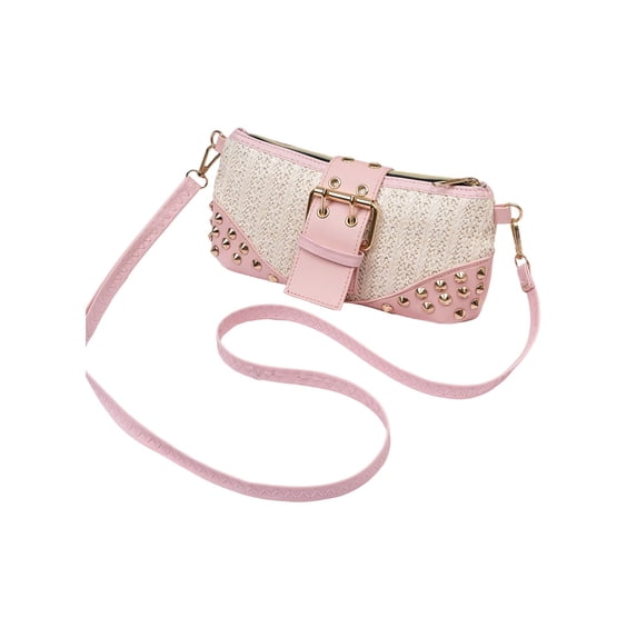 Btomtd Embossed Crossbody Bags for Women, Ladies' Shoulder Handbag, Underarm Sling Bag for Daily Use, Pink