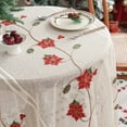 thumbnail image 1 of Btomtd Embroidery Christmas Tablecloth, Home Beautification Table Cloth and Decoration, Festive Background Table Cover for Coffee and Living Room Table, 55"x39", S, 1 of 6