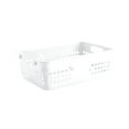 thumbnail image 1 of Btomtd Small Desktop Storage Basket for Remotes, Plastic Household Drains Basket for Bathroom, Compact Organization Bath Basket for Shower, White, 1 of 6