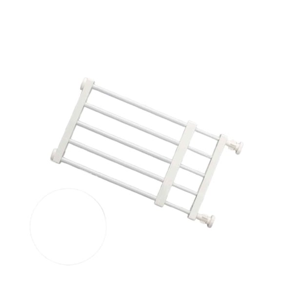 Btomtd Extra Wide Metal Pet Gate, 16.5" x 10.6", No-Drilling Retractable Dog Fence for Stairs, Living Room Pet Barrier, Dog Safety Gate, White