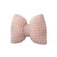 Btomtd Faux Suede Bowknot Pillow Fuzzy Throw Pillow Decor Pillow for Bedroom Sofa Living Room Decorative Pillow 15.74 x 12.59inch ,Pink