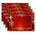thumbnail image 1 of Btomtd Festive Christmas Table Placemats Set of 4 for Home, Kitchen Living Room Christmas Decoration Place Mats, Holiday Dining Table Mat Set, 18"x12", B, 1 of 8