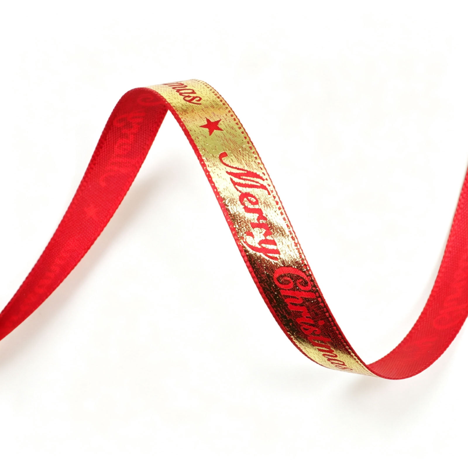 Ruby Slippers Diy Btomtd Festive Fabric Ribbon with Gold-Foil Accents, 10 Yards Christmas ...