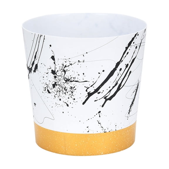 Btomtd Floral Plant Plastic Pot, Indoor and Outdoor Rose Planter with Automatic Water Absorption, Decorative Plant Pots for Container Gardening, A