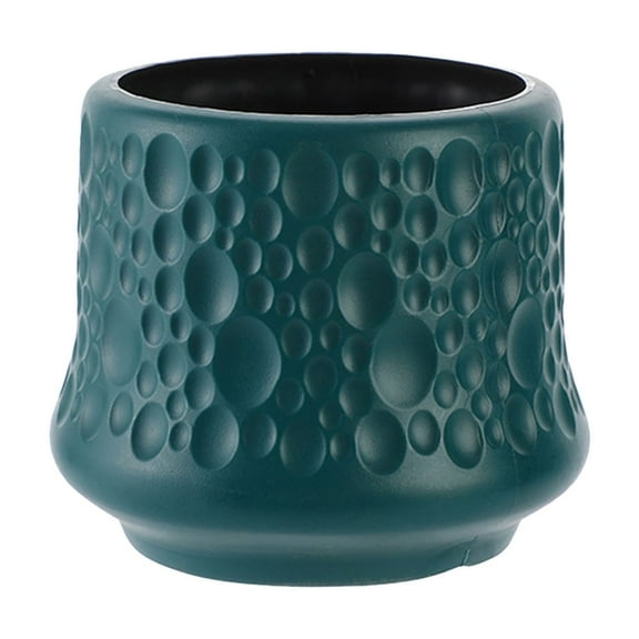 Btomtd Flower Pot and Vase Made from Plastic, Imitation Glazed Planter for Home, Living Room Decor Container Pot for Plants, Navy