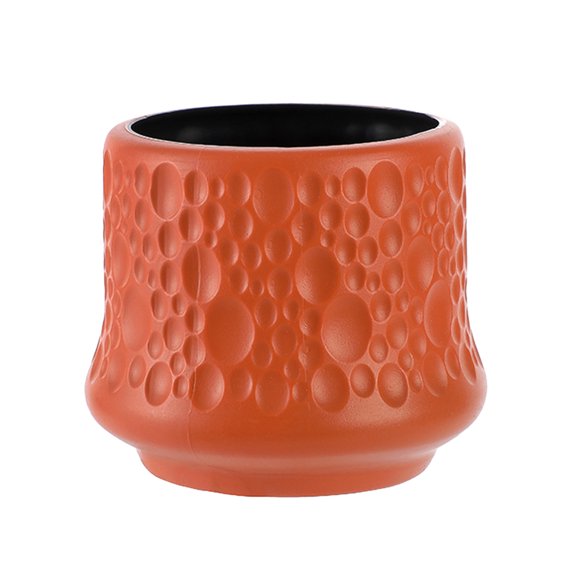 Btomtd Flower Pot and Vase Made from Plastic, Imitation Glazed Planter for Home, Living Room Decor Container Pot for Plants, Orange