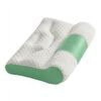 Btomtd Foam Cervical Pillow for Side Sleepers Bed Pillow with Ergonomic Support Pillow Relieving Neck Pain Contour Pillow for Adults, 19.68 x 11.81inch, Green