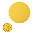thumbnail image 1 of Btomtd Food Grade Silicone Place Mats, Round Thick Non-Scald Pot and Cup Placemats, Multi-Function Heat Insulation Bowl Mat and Tableware Drain Mat, 6.3"x6.3", Yellow, 1 of 6