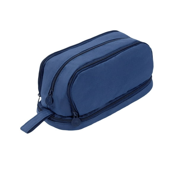 Btomtd Four-zipper Pencil Cases Solid Color Pencil Pouches for Students Supplies Large-capacity Multifunctional Pencil Bags, Navy