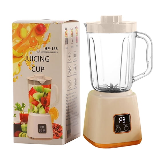 Btomtd Fully Automatic Juicer Machine, 25oz Household Fruit Processor and Juicer, Portable Food Mixing Cup for Easy Juicing, White