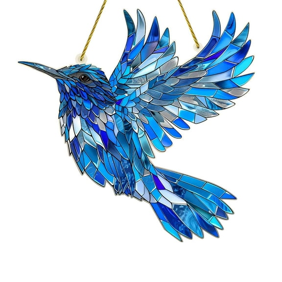 Btomtd Garden Decor with Acrylic Pendant Ornaments, Quirky Home Hanging Decoration for Holiday, Acrylic Ornaments for Indoor and Outdoor Decor, Blue