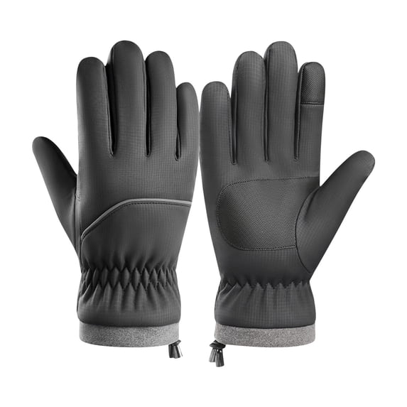 Btomtd Gloves for Winter Outdoor Riding, Windproof Warm Gloves with Touch Screen and Antislip Sports Grip, Cold Weather Riding Gloves, Black