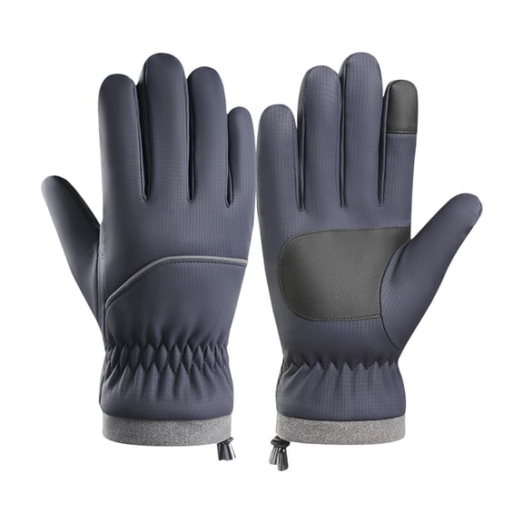 Btomtd Gloves for Winter Outdoor Riding, Windproof Warm Gloves with Touch Screen and Antislip Sports Grip, Cold Weather Riding Gloves, Dark Gray