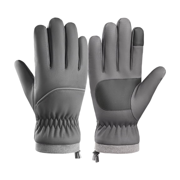 Btomtd Gloves for Winter Outdoor Riding, Windproof Warm Gloves with Touch Screen and Antislip Sports Grip, Cold Weather Riding Gloves, Gray