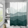 thumbnail image 1 of Btomtd Gradient Splicing Digital Printed Shower Curtain with Partition Pattern, Bathroom Curtains and Hanging Shower Curtain, Modern Shower Curtain Liner for Home - 70.86"x70.86", Green, 1 of 6