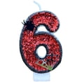 thumbnail image 1 of Btomtd Halloween Number Candles, 3 Inch Numeral Cake Topper Candle with Spider Web Decor for Spooky Party Cake, 6, 1 of 9