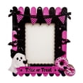 thumbnail image 1 of Btomtd Halloween Picture Frames Ornament with Ghost and Pumpkin Fence Shape, 4.7" x 4" Picture Frame with Adhesive Dots for Tabletop Decor, C, 1 of 3