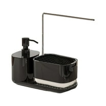 Btomtd Hand And Soap Dispenser Set With Tray Soap Dispenser With Sponge And Dishcloth Organizer For Kitchen Sink Countertop Storage