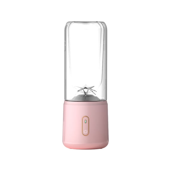 Btomtd Handheld Portable Blenders and Juicer, 17oz USB Rechargeable Fruit Juicer Machine with 6 Blades, Blender for Shakes and Outdoor Activities, Pink