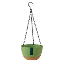 Btomtd Hanging Basket Flower Pot with Automatic Water Absorption, Planter for Home Balcony, Self Watering Plant Pots for Green Plants, Green