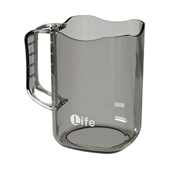 Btomtd Heat Resistance Plastic Mouthwash Cup with Handle Toothbrush Mug for Bathroom Household Use, Gray