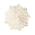 thumbnail image 1 of Btomtd Hibiscus Flower Hollow Placemats for Wedding, Center Decoration Table Place Mats for Home Decor, Floral Designs Place Mats for Dining and Kitchen, 15"x15", Gold, 1 of 6