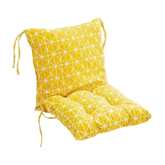 Btomtd High Back Chair Seat Cushion for Indoor Outdoor Porch Rocking Chair Cushion Rainproof All Weather Replacement Cushion - 31.49x15.74 inch, Yellow