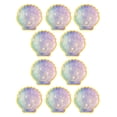 thumbnail image 1 of Btomtd Holiday Party Paper Plates 9" with Colorful Shell Printed 10 Count, Sea Themed Disposable Plates for Birthday Dinners, Decorative Paper Playes for Events, C, 1 of 6