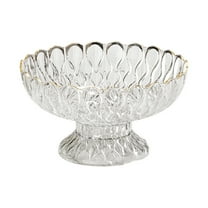 Btomtd Home Fruit Serving Trays Thickened Tall with Draining Basket for Living Room Coffee Table Candy Tray Applications, Clear