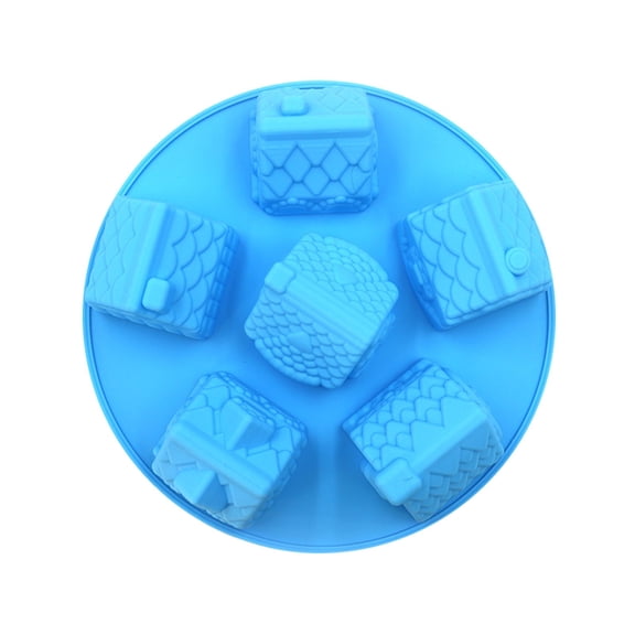 Btomtd House Shaped Cake Pan for Baking, Flower Donut Mold and Fragrant Cake Molds, Ideal for Home Cookie Sheets and Baking Pan Use, Size 10.2", Blue
