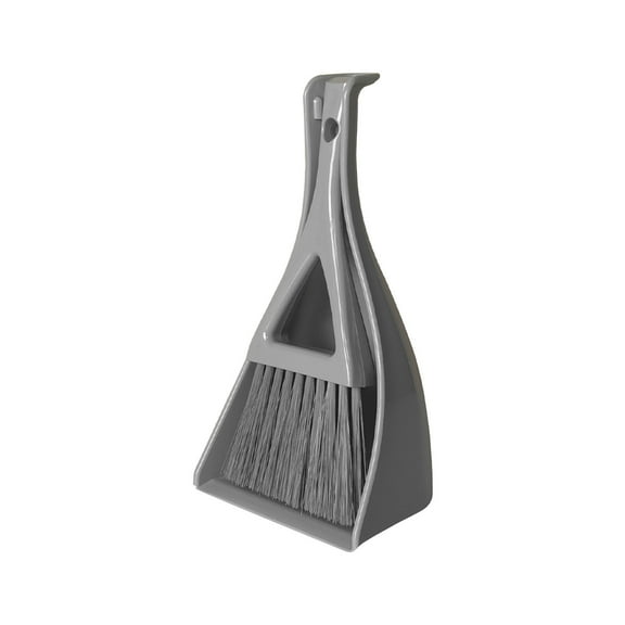 Btomtd Household Broom and Dustpan Set Stainless Steel Handle Broom Set for Home Office Broom Cleaning Supplies Broom Combo, Gray