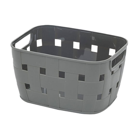 Btomtd Household Plastic Storage Basket for Sundries and Desktop Organization, Rectangular Basket for Miscellaneous, Small Cabinet and Bathroom Basket, Green