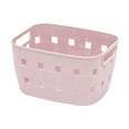 thumbnail image 1 of Btomtd Household Plastic Storage Basket for Sundries and Desktop Organization, Rectangular Basket for Miscellaneous, Small Cabinet and Bathroom Basket, Pink, 1 of 6