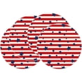 thumbnail image 1 of Btomtd Independence Day Placemats Set of 4, 14 Inch Round Red White Blue Table Mats, Washable Heat Resistant Decorative Place Mats for July 4th Dining & Party, Multicolor #06, 1 of 6