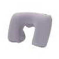 Btomtd Inflatable U Shape Neck Pillow for Travel Aviation Home Use Portable Cervical Support Pillow with Velour Cover Cushion Pillow, Gray